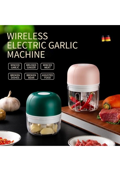 Pembe 250ML Stili Elektrikli Sarımsak Ezici Sarımsak Presi Sebze Biber Eti Sarımsak Doğrayıcı Presi USB Ezici Makinesi Mutfak Aletleri (Yurt Dışından) indirimleri