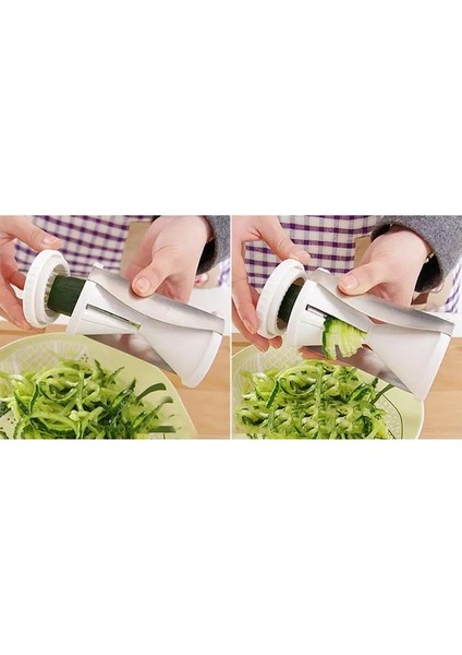 Beyaz Stil Mutfak Aksesuarları Sebze Dilimleyici Spiral Dilimleyici Çok Fonksiyonlu Sebze Dilimleyici Mutfak Için Rende Sebze Kesici (Yurt Dışından) indirimleri