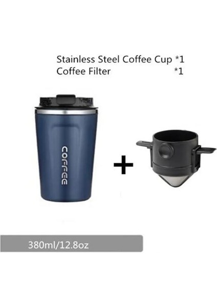 Mavi Stil Yeniden Kullanılabilir Kahve Filtresi Taşınabilir Kahve Seyahat Kupa El Yapımı Kahve Damlatıcı Çay Bardağı Seti Cezve Kahve Gereçleri (Yurt Dışından)