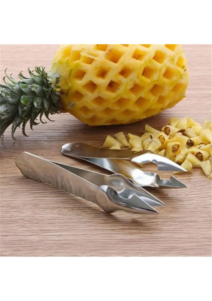 Resim Stili Olarak Ananas Soyucu Ananas Göz Soyucu Paslanmaz Çelik Soyucu Basit Ananas Bıçağı Kesici Pratik Tohum Temizleme Meyve Aracı (Yurt Dışından) indirimleri