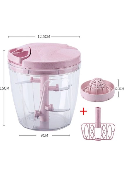 Pembe 5 Bıçak Stili Yeni Tip Sarımsak Doğrayıcı El Hızlı Sebze Doğrayıcı Havuç Öğütücüler Manuel Kıyma Makineleri Sebze Aletleri Mutfak Aksesuarları (Yurt Dışından)