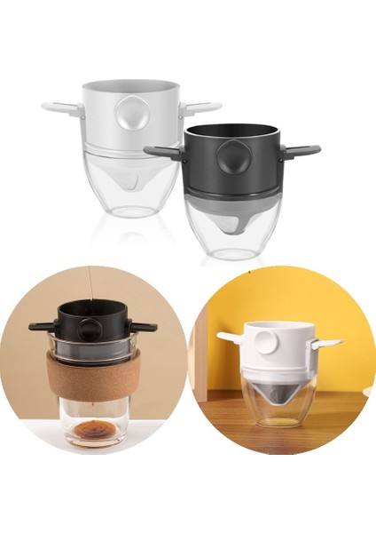 Siyah Filtre 1pc Stili Taşınabilir Katlanabilir Kahve Filtresi Paslanmaz Çelik Kolay Temizlenebilir Yeniden Kullanılabilir Kahve Hunisi Kağıtsız Dökün Kahve Damlatıcı Drog (Yurt Dışından) modelleri