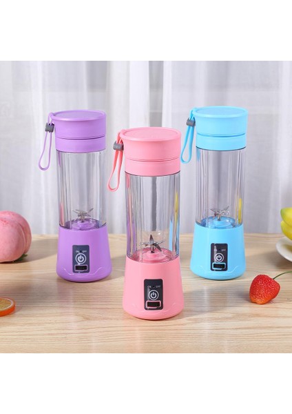 Yeşil Stil 6 Bıçaklı Mini USB Taşınabilir Şarj Edilebilir Mini Elektrikli Meyve Sıkacağı Şişe Meyve Mikseri Manuel Mutfak Robotları (Yurt Dışından)