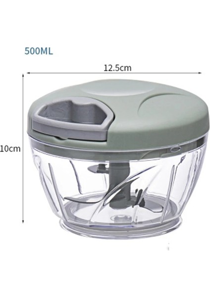 Yeşil 500ML Stili ml Sarımsak Doğrayıcı Manuel Döndürme Sebze Kesici Doğrayıcı Dilimleyici Meyve Sarımsak Ezici Mutfak Aleti Karıştırıcılar Kıyma Makinesi (Yurt Dışından)