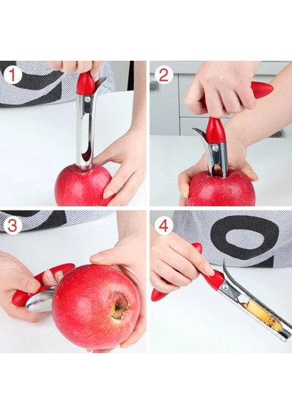 Kırmızı Stil Paslanmaz Çelik Elma Kesici Bıçak Corers Meyve Dilimleme Çok Fonksiyonlu Kesme Sebze Çekirdeği Mutfak Alet Araçları Kaldırıldı (Yurt Dışından) fırsatları