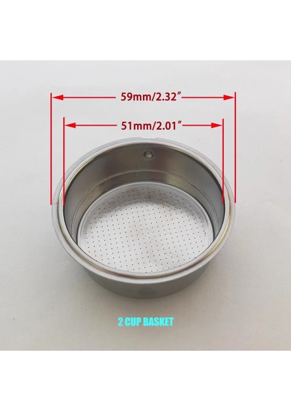 2 Bardak Sepet Tarzı 51MM Dipsiz Kahve Yeniden Kullanılabilir Filtreler Delonghi Kahve Makinesi EC680EC685 Için Portafilter (Yurt Dışından) fırsatları