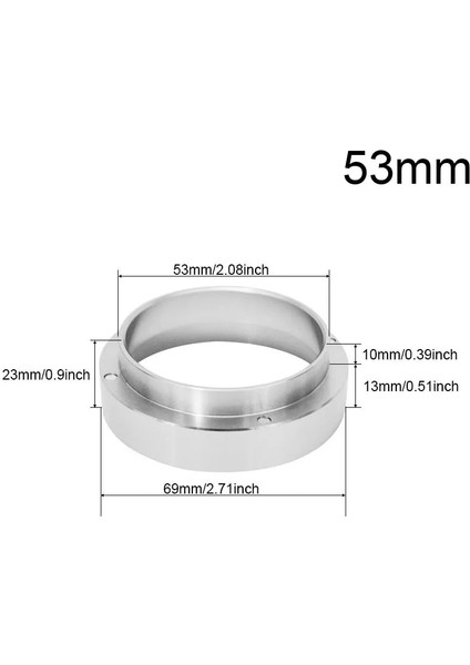 53 mm Gümüş Yüzük Stili Filtre Kahve Portafiltre Fincan mm Filtre Sepeti Kahve Kaşığı Dozaj Halkası Fırça Süt Fincan Havlu Mat Aksesuarlar (Yurt Dışından)
