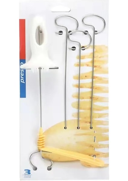 Açık Sarı Stil 3 Dize Döndür Patates Dilimleme Paslanmaz Çelik + Plastik Bükülmüş Patates Dilim Kesici Spiral Dıy Manuel Yaratıcı Mutfak Aletleri (Yurt Dışından) indirimleri