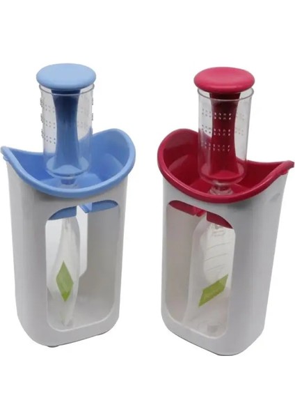 Mavi Stil Çocuk Püresi Sıkacağı Ev Meyve Suyu Dağıtıcı Manuel Bebek Maması Takviyesi Saklama Çantası Konteyner Manuel Sıkacakları (Yurt Dışından) indirimleri