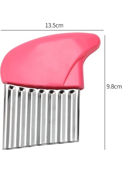 Pembe Tarzı Paslanmaz Çelik Patates Kırışık Kesici Kesme Aleti Mutfak Sebze Salatası Meyve Dalgalı Bıçak Bıçak Makinesi Gıda Sınıfı Mutfak Aletleri (Yurt Dışından) fırsatları