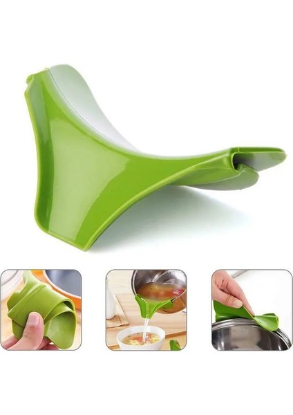 Açık Gri Tarzı Pratik Mutfak Gereçleri Silikon Dökülen Çorba Dökülme Önleyici Saptırıcı Çorba Hunisi Kitche (Yurt Dışından) modelleri