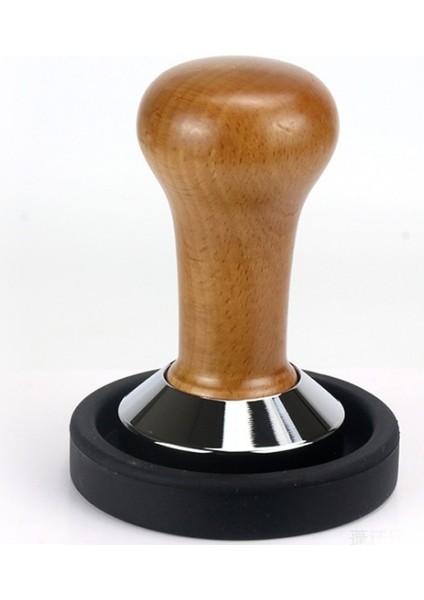 B Mat Tarzı ile 51 mm mm Ahşap Saplı Kahve Sabotaj Espresso Tozu Düz Pres Çekiç Kahve Sabotaj Öğütücü Espresso Barista Aracı (Yurt Dışından)