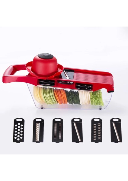 Kırmızı Stil Vegetable Cutter Kitchen Accessories Slicer Fruit Cutter Potato Peeler Carrot Cheese Grater Vegetable Slicer (Yurt Dışından) fiyatları