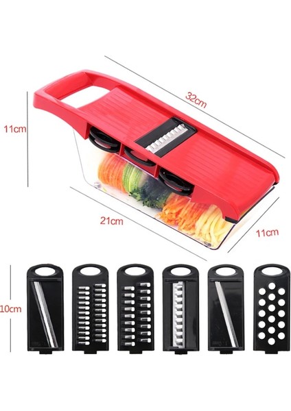 Kırmızı Stil Vegetable Cutter Kitchen Accessories Slicer Fruit Cutter Potato Peeler Carrot Cheese Grater Vegetable Slicer (Yurt Dışından) modelleri