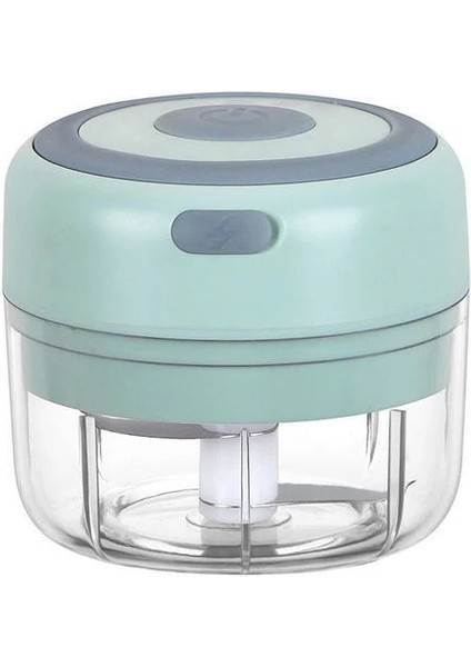 Açık Yeşil Tarzı Electric Mini Garlic Chopper [portable, Wireless, 100ML] Mini Electric Food Chopper Tool For Mashing Onion, Garlic, Chili, Peppe (Yurt Dışından)