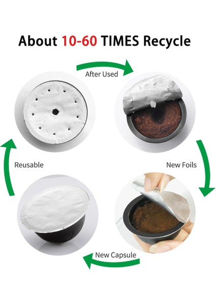 150ML 2 Kapsül Stili 10 Ila 60 Kez Nespresso Vertuo Vertuoline Plus Doldurulabilir Bölmeler Için Gıda Sınıfı Pp Kahve Kapsülünü Kullanarak (Yurt Dışından) fiyatları