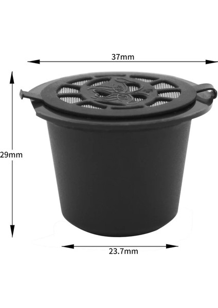 Kahve Tarzı 1 Adet Nespresso Doldurulabilir Yeniden Nespresso Kahve Kapsülü 20ML Filtreler Yeniden Kullanılabilir Kahve Kapsülü Nespresso Bardak Kaşık Fırça (Yurt Dışından)