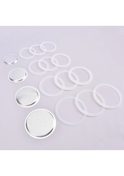 9 Kupa Stili 3 Silikon Conta ve 1 Adet Paslanmaz Çelik Filtre Moka Pot Kahve Şişesi Değiştirme Fincan Moka Express ile Uyumlu (Yurt Dışından) fırsatları