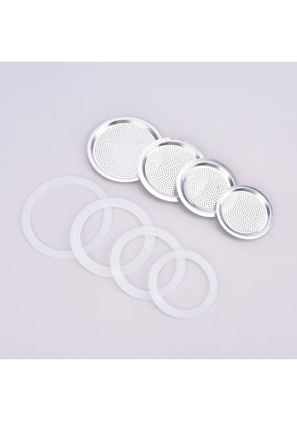 9 Kupa Stili 3 Silikon Conta ve 1 Adet Paslanmaz Çelik Filtre Moka Pot Kahve Şişesi Değiştirme Fincan Moka Express ile Uyumlu (Yurt Dışından) indirimleri