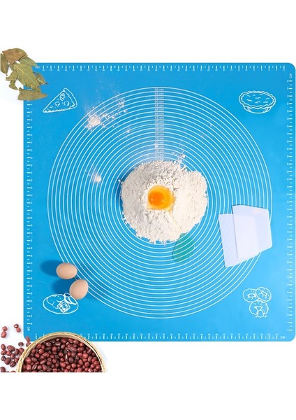 Kuadu Shop 30X40CM Kırmızı Stil Mutfak Aksesuarları Yuvarlanan Hamur Silikon Paspaslar Levha Pizza Hamuru Yapışmaz Yapışkan Pastacılık Pişirme Araçları Mutfak Gereçleri Aletler (Yurt Dışından)