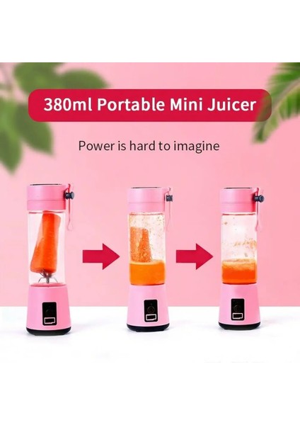 Yeşil Stil 380ML Taşınabilir USB Elektrikli Meyve Sıkacağı Smoothie Maker Shaker Şişe Taşınabilir Meyve Sıkacağı Toksik Olmayan Ev Mutfak (Yurt Dışından)