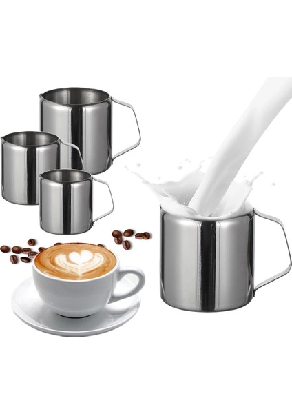 1 Adet Tarzı Paslanmaz Çelik Süt Köpürtme Sürahi Espresso Kahve Barista Craft Latte Süt Krema Fincan Mutfak Köpürtme Sürahi Sürahi Kupa Bardak (Yurt Dışından) fırsatları