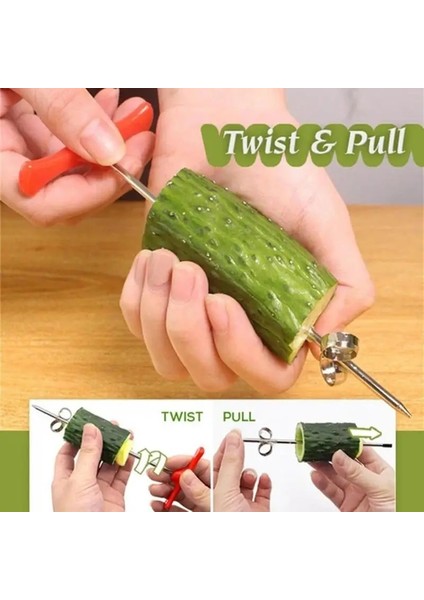 No.1 Tarzı Sebze Spiral Bıçağı Patates Havuç Salatalık Doğrayıcı Kolay Spiral Vida Dilimleme Kesici Spiralizer Mutfak Aksesuarları Aletler (Yurt Dışından) modelleri
