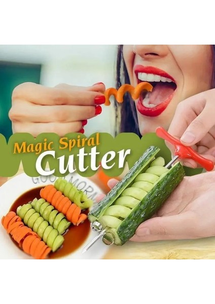 No.1 Tarzı Sebze Spiral Bıçağı Patates Havuç Salatalık Doğrayıcı Kolay Spiral Vida Dilimleme Kesici Spiralizer Mutfak Aksesuarları Aletler (Yurt Dışından) indirimleri