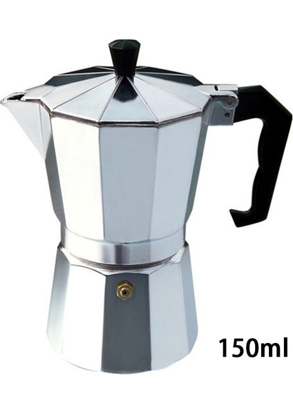 150ML Tarzı Alüminyum Kahve Makinesi Dayanıklı Moka Espresso Makinesi Percolator Pot Pratik Moka Cezve ml (Yurt Dışından)