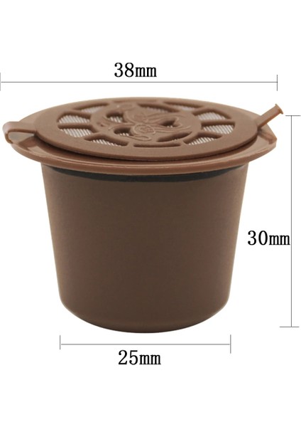 38X38X30MM 07 Stili Pcs Kahve Kapsülü Doldurulabilir Yeniden Kullanılabilir Herbruikbare Hervulbare Nespresso Makinesi Kapsül Plastik Filtre Bardakları Kaşık Fırça (Yurt Dışından)