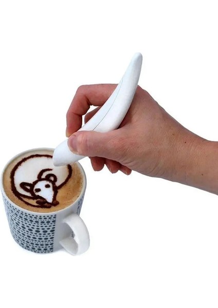 Pembe Tarzı 1 Parça Yaratıcı Latte Art Elektrik Kalem Kahve Oyma Kalem Kahve Şablonlar Kek Baharat Cappuccino Dekorasyon Kalem Pişirme Pasta Araçları (Yurt Dışından) modelleri