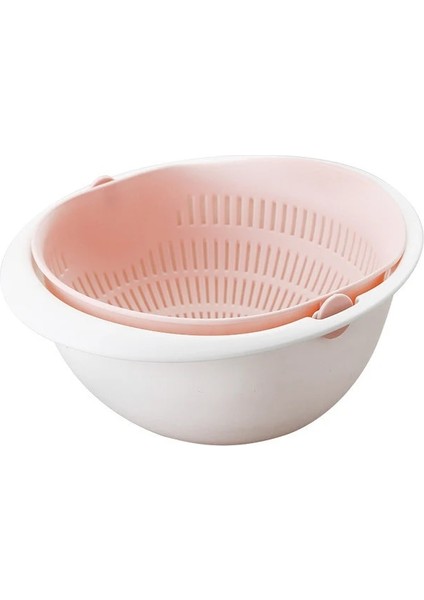 Pembe Tarzı Mutfak Aksesuarları Çift Süzgeç Sepet Kase Meyve Sebze Yıkama Kevgirleri Mutfak Gereçleri Spagetti Süzgeci Mutfak Eşyaları (Yurt Dışından)