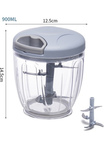 Mavi 900ML Stili ml Manual Garlic Grinder Rotate Vegetable Cutter Chopper Slicer Fruit Press Crusher Kitchen Gadgets Manual Meat Grinders (Yurt Dışından)