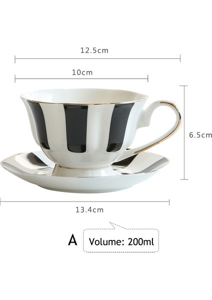 Bir Stil 1 Adet Çiçek Şekilli Kahve Fincanı Tabağı Seti Avrupa Tarzı Seramik Ikindi Çayı Seti Ince Kemik Çini Çay Bardağı Altın Çerçeveli Drinkware (Yurt Dışından)