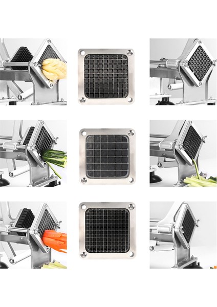14 mm Tarzı Hılıfe Paslanmaz Çelik Bıçak Fransız Kızartma Kesici Kesme Makinesi Cips Kesici Parçaları Patates Kızartması Patates Cipsi Kesiciler +3 Bıçak Boyutu (Yurt Dışından) modelleri