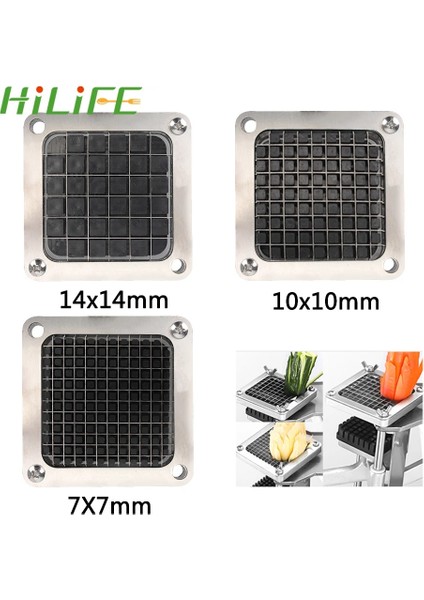 14 mm Tarzı Hılıfe Paslanmaz Çelik Bıçak Fransız Kızartma Kesici Kesme Makinesi Cips Kesici Parçaları Patates Kızartması Patates Cipsi Kesiciler +3 Bıçak Boyutu (Yurt Dışından) indirimleri
