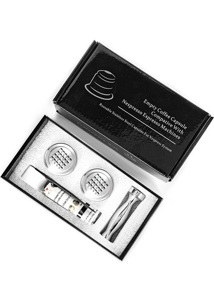 2 Kapsül 1 Dış Müdahale Stili Nespresso Doldurulabilir Kapsül Yeniden Kullanılabilir Kahve Filtresi Damlatıcı Çelik Nespresso Kahve Makinesi Kapsül De Cafe Yeniden Kullanılabilir (Yurt Dışından)