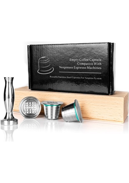 2 Kapsül 1 Dış Müdahale Stili Nespresso Doldurulabilir Kapsül Yeniden Kullanılabilir Kahve Filtresi Damlatıcı Çelik Nespresso Kahve Makinesi Kapsül De Cafe Yeniden Kullanılabilir (Yurt Dışından)