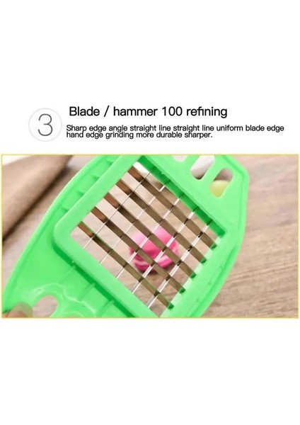 Yeşil Stil 1 Adet Paslanmaz Çelik Patates Kesici Sebze Doğrayıcı Chopper Kesme Talaş Yapma Aracı Patates Kızartması Aracı Mutfak Aksesuarları (Yurt Dışından) fırsatları