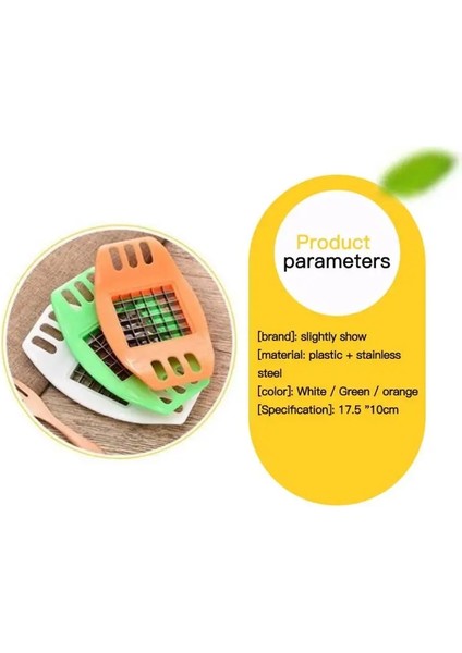 Yeşil Stil 1 Adet Paslanmaz Çelik Patates Kesici Sebze Doğrayıcı Chopper Kesme Talaş Yapma Aracı Patates Kızartması Aracı Mutfak Aksesuarları (Yurt Dışından) indirimleri