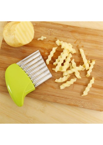 Mavi Stil Patates Kesici Paslanmaz Çelik Dalgalı Bıçak Fransız Fry Chip Kesici Mutfak Sebze Dilimleme Kesme Aletleri Pişirme Mutfak Aletleri (Yurt Dışından) fiyatları