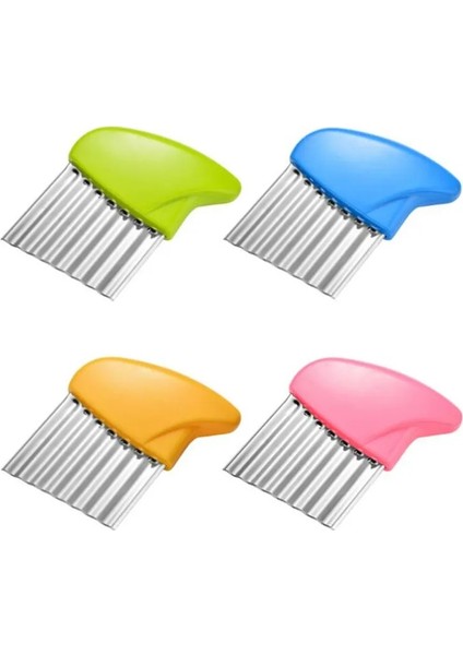 Mavi Stil Patates Kesici Paslanmaz Çelik Dalgalı Bıçak Fransız Fry Chip Kesici Mutfak Sebze Dilimleme Kesme Aletleri Pişirme Mutfak Aletleri (Yurt Dışından) fırsatları