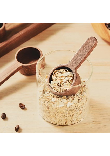 Kısa Sap 8g Stili Ahşap Kahve Kaşığı Ölçme Kaşığı Siyah Ceviz Ahşap Mutfak Kepçe Şeker Baharat Toz Kahve Aksesuarları Için Ölçme Kaşığı (Yurt Dışından) fırsatları