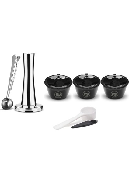 Stili Temizle Nescafe Için Dolce Gusto Kahve Filtreleri Kapsül Pod Yeniden Doldurulabilir Dolci Gusto Kahve Çay Damlatıcı Bardak Sepetleri Kaşık Fırça (Yurt Dışından)