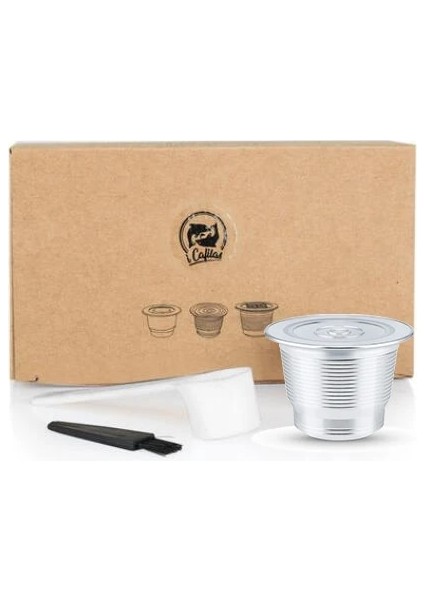 Koyu Haki Stili Icafilasıcafilas Paslanmaz Metal Nespresso Kapsül Için Yeniden Kullanılabilir Presli Kahve Öğütücü Paslanmaz Tamper Espresso Makinesi Sepeti (Yurt Dışından)