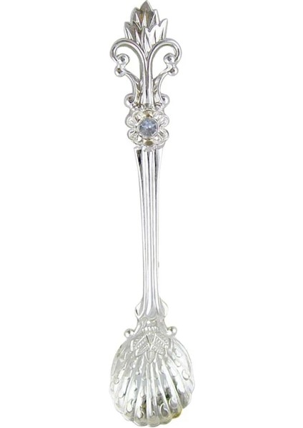 Şerit Tarzı Küçük 9,8 cm Iris Retro Kahve Kaşığı Dondurma Tatlı Kaşığı Arap Tarzı Kahve Çay Karıştırma Kaşığı Mutfak Aletleri Sofra Takımı Kahve Kaşıkları (Yurt Dışından)