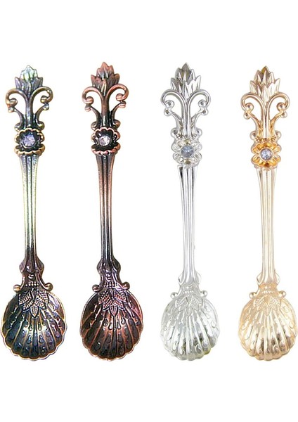 Şerit Tarzı Küçük 9,8 cm Iris Retro Kahve Kaşığı Dondurma Tatlı Kaşığı Arap Tarzı Kahve Çay Karıştırma Kaşığı Mutfak Aletleri Sofra Takımı Kahve Kaşıkları (Yurt Dışından) fiyatları