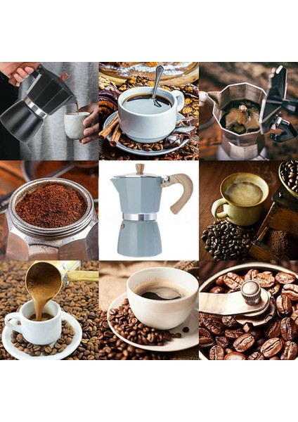Kırmızı 150ML Tarzı 150MLML Kahve Makinesi Alüminyum Italyan Tarzı Espresso Kahve Makinesi Soba Üst Tencere Su Isıtıcısı Drinkware Mutfak Aksesuarları (Yurt Dışından)