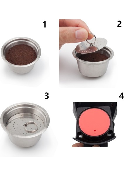 Açık Yeşil Tarzı Yeniden Kullanılabilir Kahve Filtreleri Nescafe Dolce Gusto Için Uygun Doldurulabilir Kahve Kapsül Pod Paslanmaz Çelik Silikon Kahve Filtreleri (Yurt Dışından)