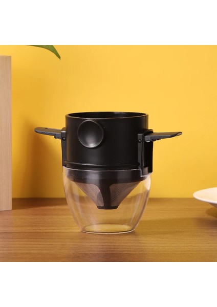 B Tarzı Cof Filter Portable Stainless Steel Foldable Drip Cof Tea Holder Easy Clean Reusable Paperless Pour Over Cof Dripper (Yurt Dışından)